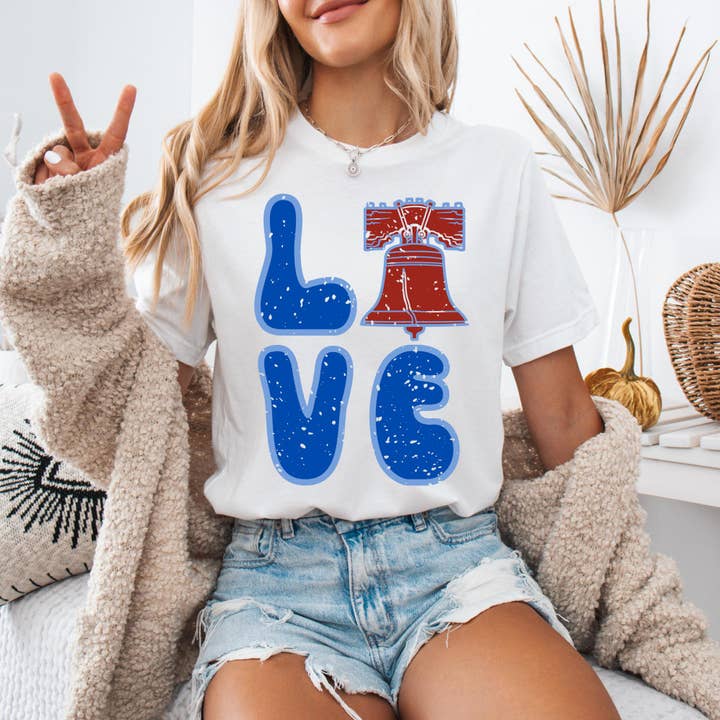 Vintage Philly Baseball Shirt, Liberty Bell Womens Gift for wholesale by TheKingShirt