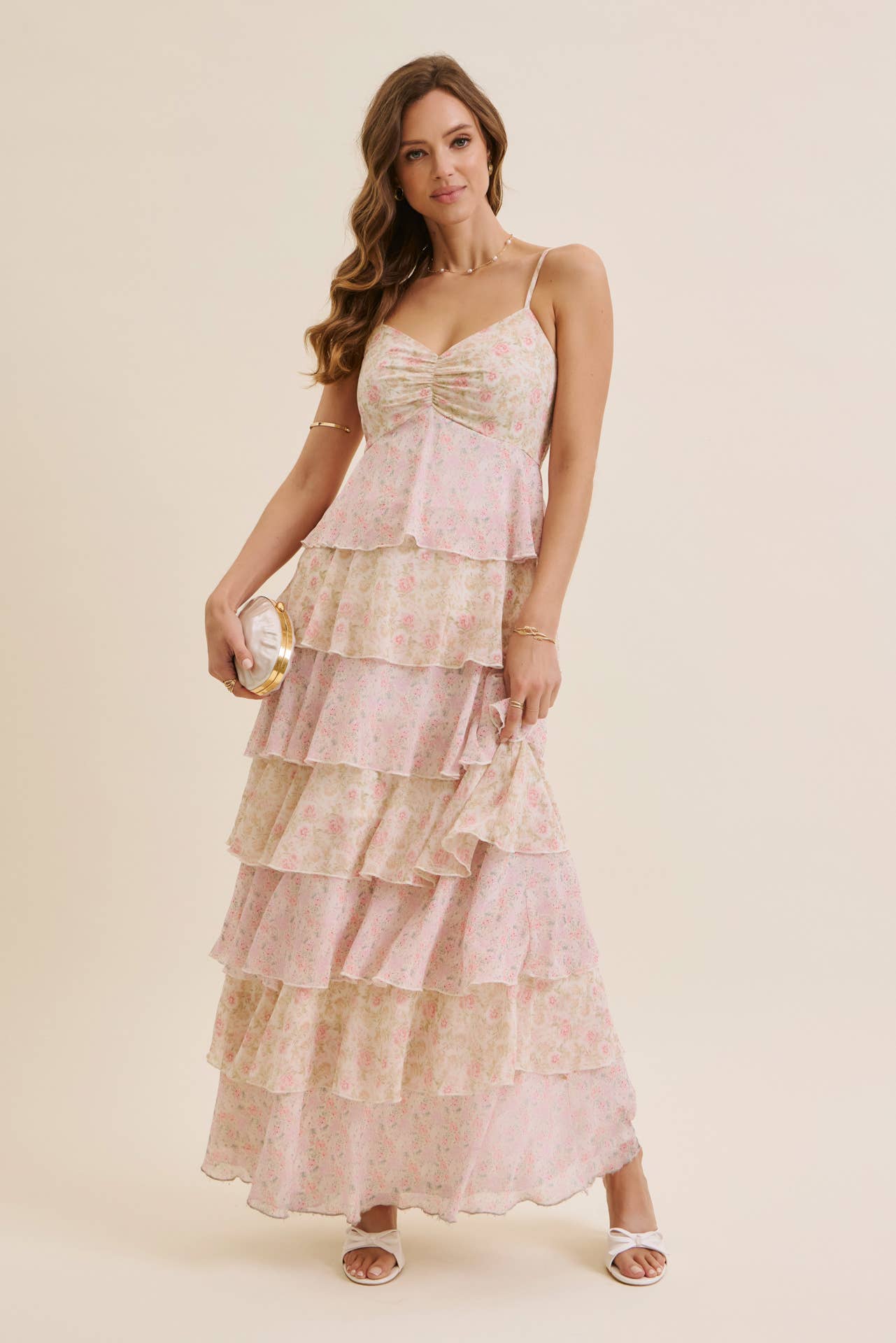 in february - Vente Robe – femme - DÉFINITION DE LA ROBE MAXI À VOLANTS FLORAUX FÉMINITÉ SANS SAISON15