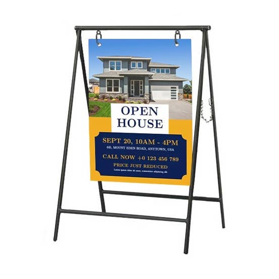 Metal Swing Sign (20 ½ x "W x 32"H)– Black Powder-Coated for wholesale by DisplayCanada