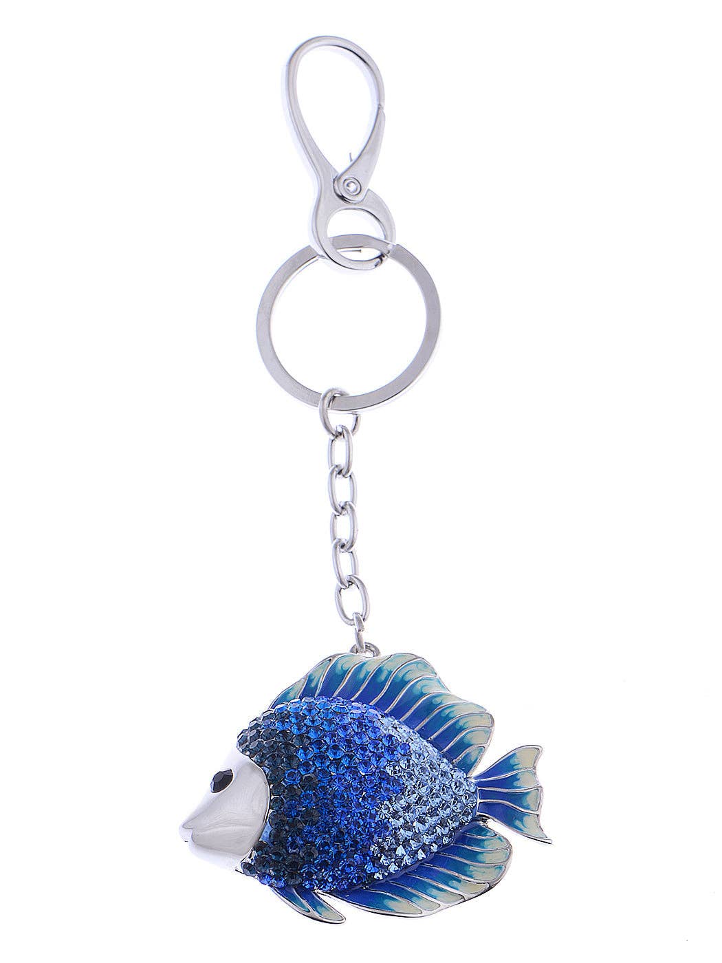 AK Brand – Porta-chaves - Mulher por atacado – Chaveiro Swarovski Crystal Fire Opal Angel Piranha Peixe6