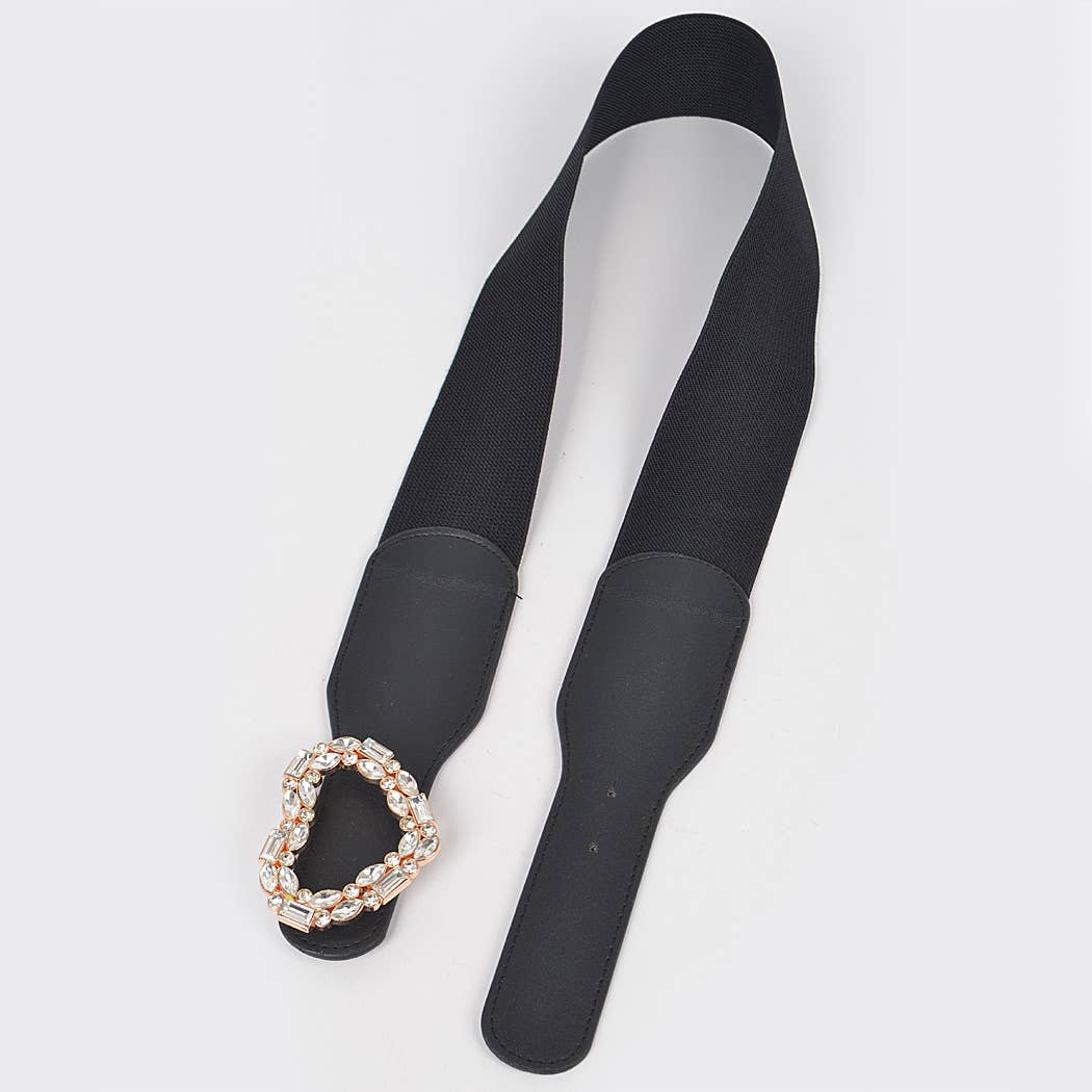 3AM BY H&D ACCESSORIES - Venta al por mayor Cinturón - Mujer - Cinturón elástico con hebilla de diamantes de imitación1