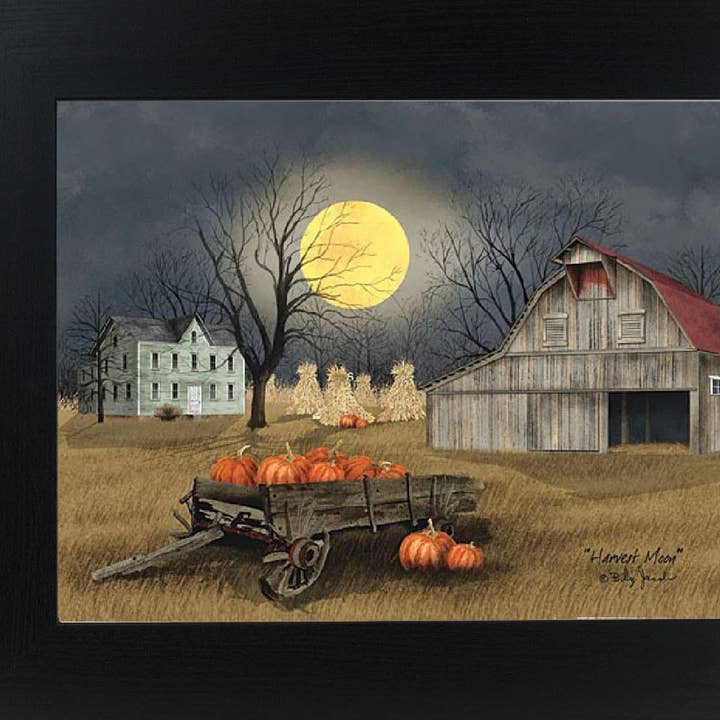 Summer Snow Art - Wholesale Art Print - Harvest Moon By Artist Billy Jacobs Art Framed Print 0