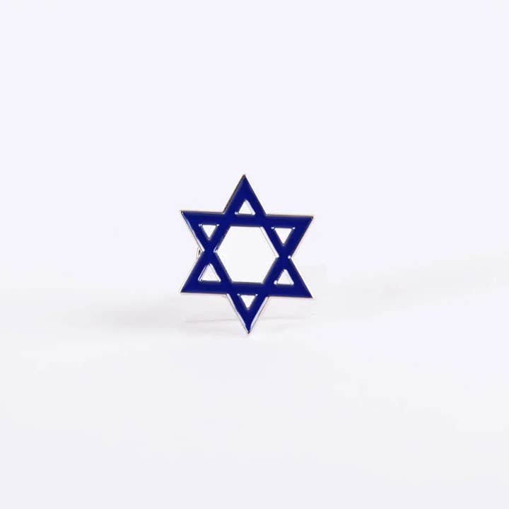 Swanson Christian Products - Wholesale Lapel Pin/Button - Lapel Pin Star Of David Blue & White