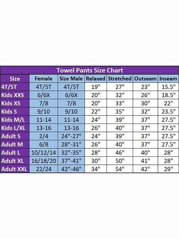 Paradise Towelwear – wholesale Swim cover-up – Kids – Towel Pants - Sailboat Pattern - IN-STOCK Fast Shipping - Beach, Swimming, Resortwear, Boys, Girls, Adults1