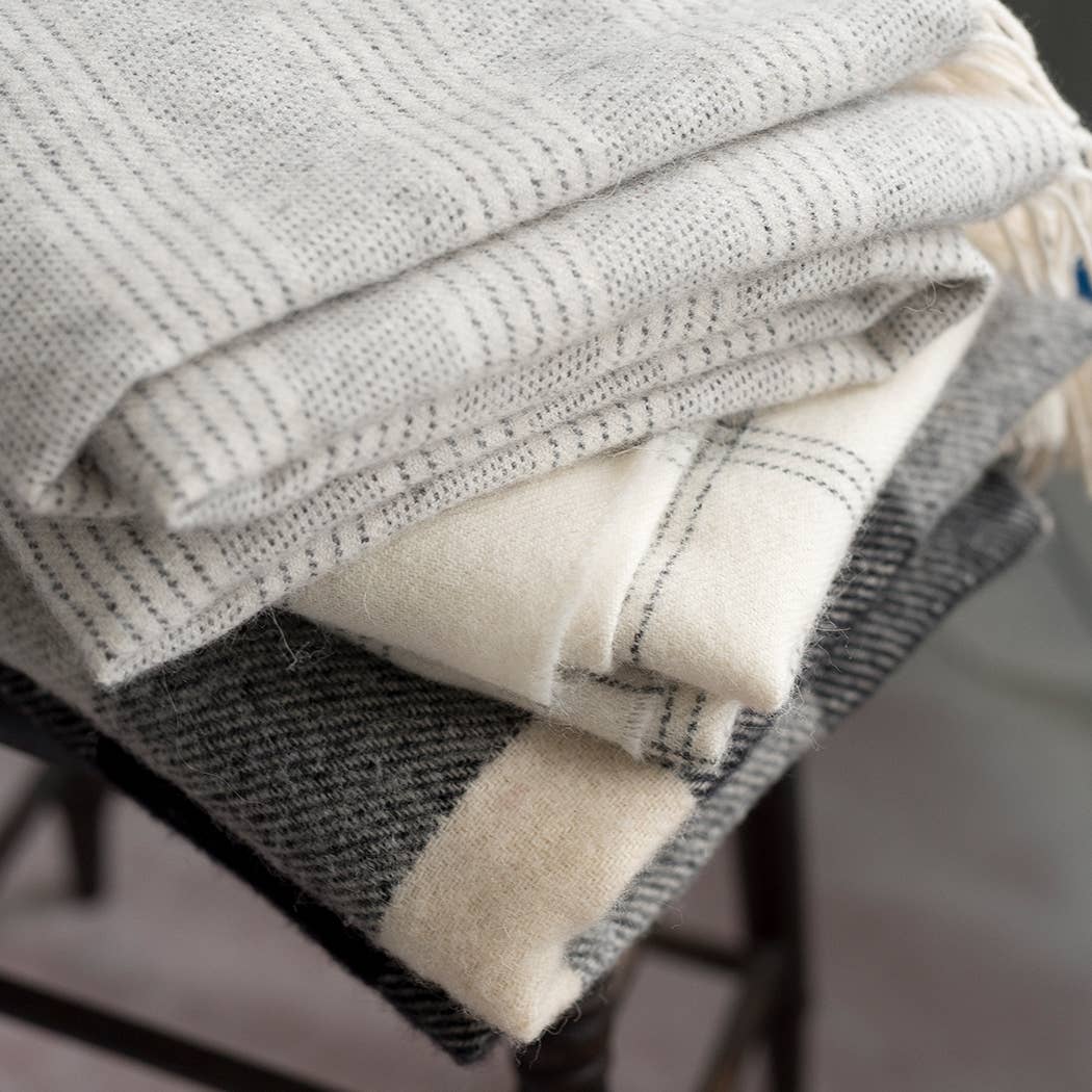 Harlow Henry – wholesale Throw blanket – Classic Check Throw Black/Cream3