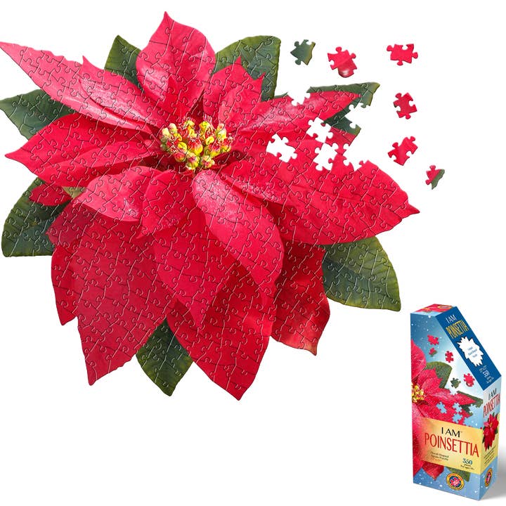 I AM POINSETTIA 350 piece jigsaw - Christmas Holiday Gift for wholesale by Madd Capp Games & Puzzles