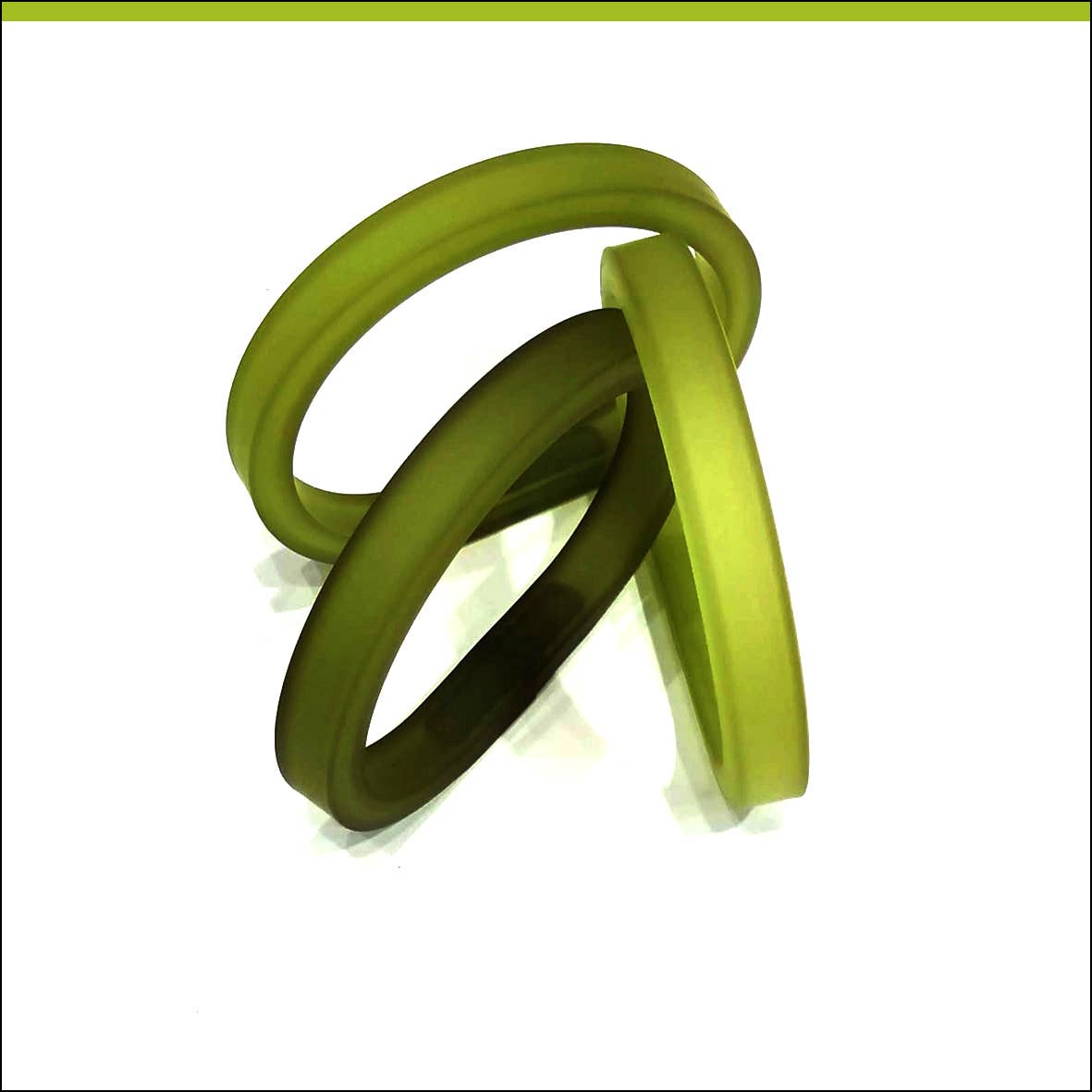 ALEX+SVET - Wholesale Bangle Bracelet - DRIM TRIO set of 3 hand-tinted rubber bracelets ESSENTIALS0