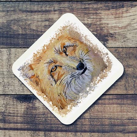 Animal Aura - Coaster - Red Fox Art for wholesale by H'Art and Design
