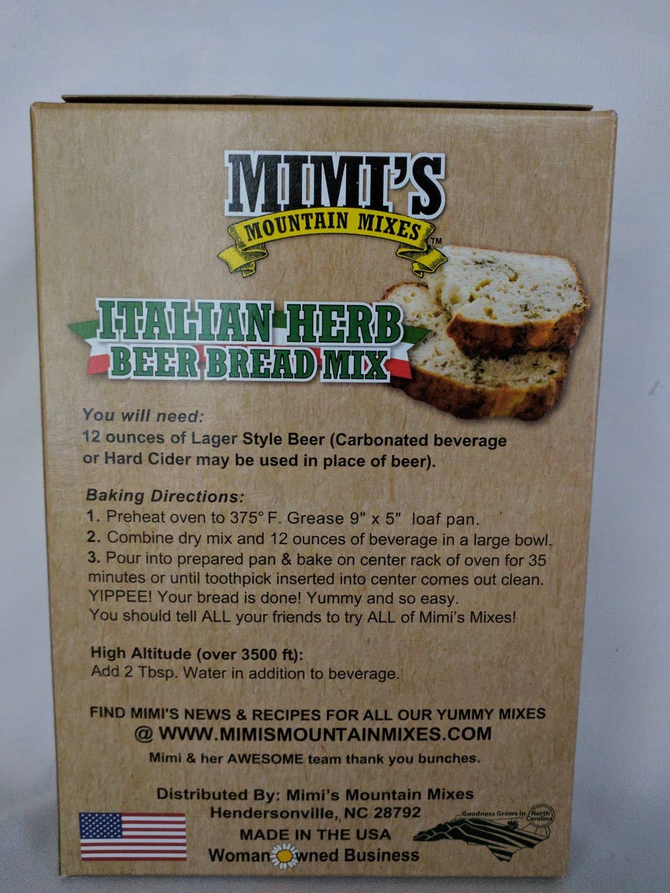 Mimi's Mountain Mixes - Wholesale Bread Mix - ITALIAN HERB BEER BREAD MIX3