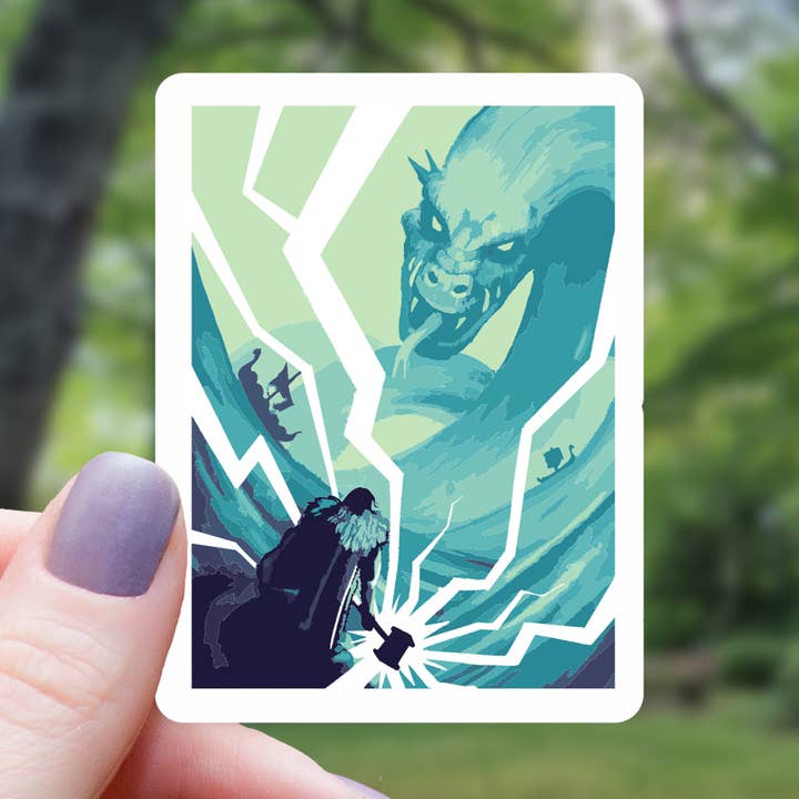 Norse Viking Battle Sticker - 3" for wholesale by Mimic Gaming Co