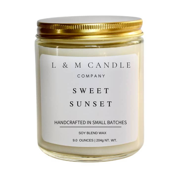 Sweet Sunset 9 oz for wholesale by L & M Candle Company