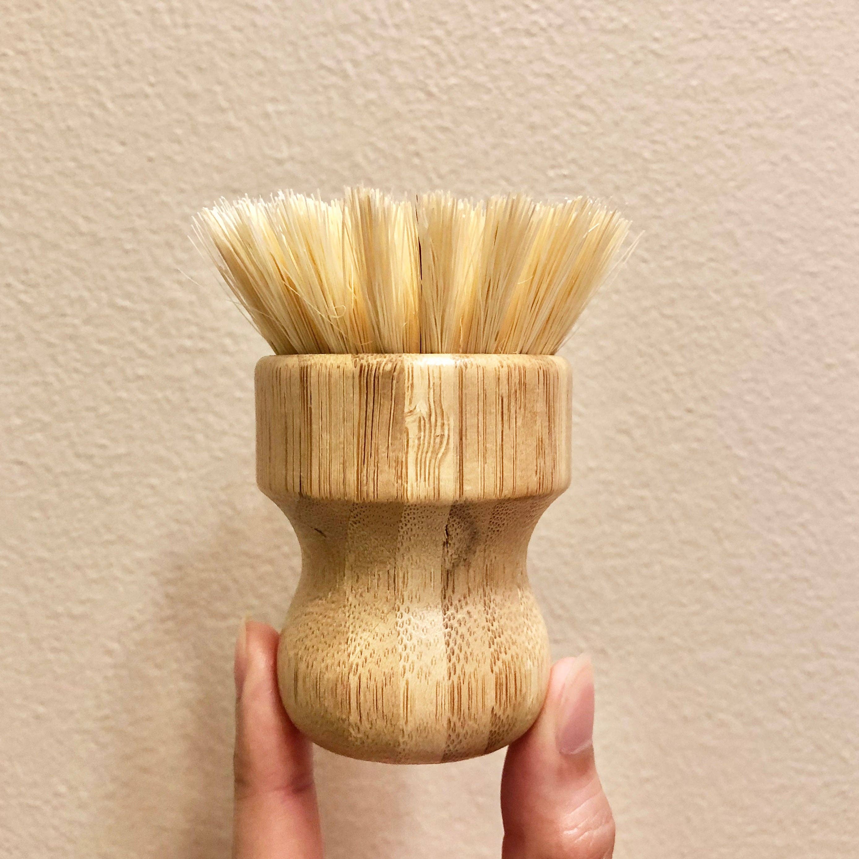 Eco Beige – wholesale Cleaning brush – Bamboo Knob Scrubber2
