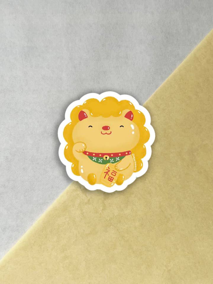 Adesivo in vinile Lucky Hedgie per la vendita all'ingrosso da parte di Mew Doodles