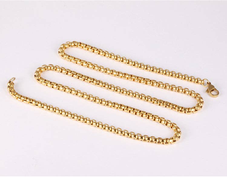 gold Collar sencillo de cadena de perlas cuadradas wholesale for wholesale on Faire0
