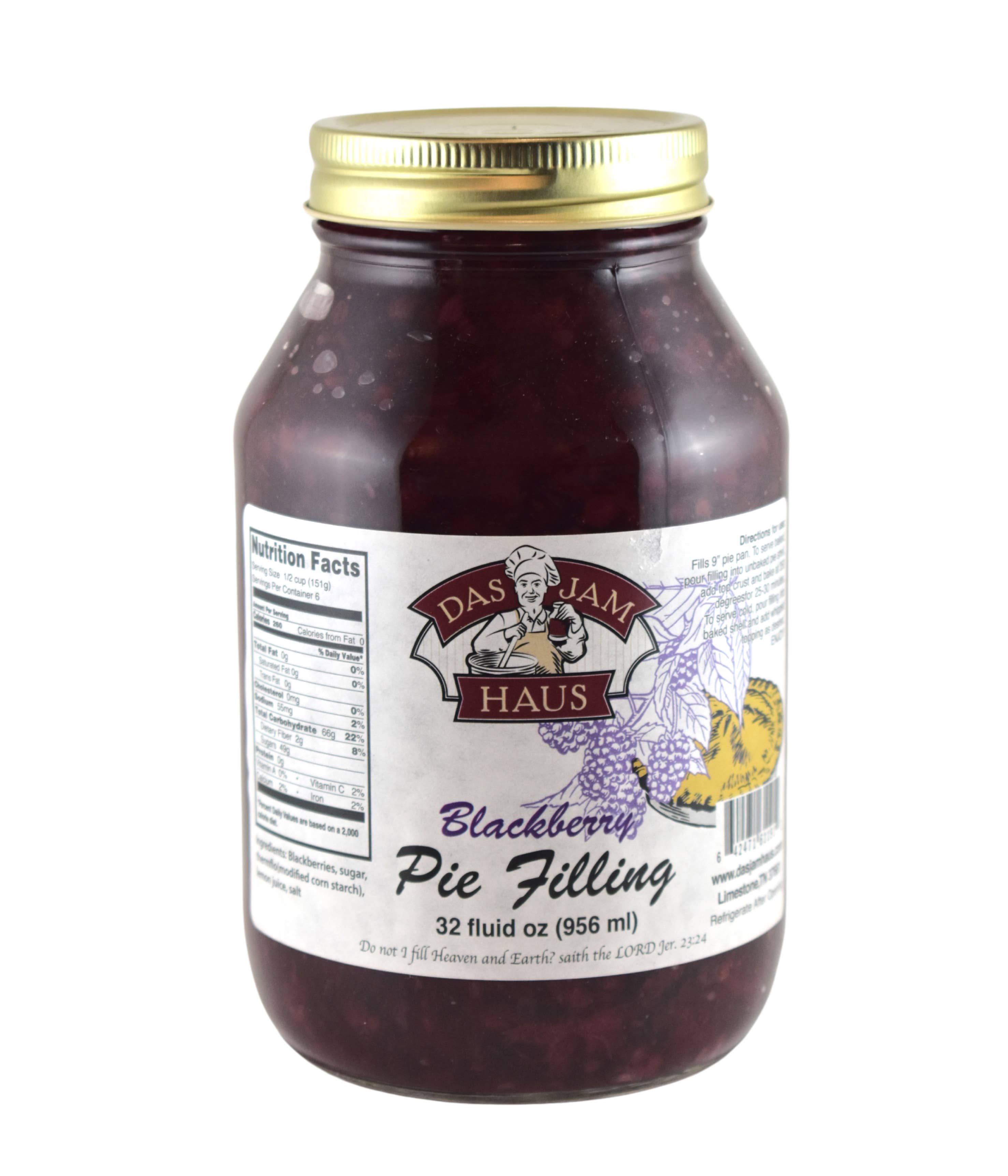 Das Jam Haus - Wholesale Jam/Jelly - Blackberry Pie Filling