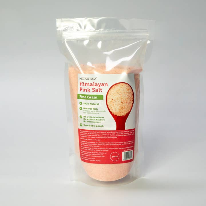 Heaven Spring Ltd - Wholesale Salt - Himalayan Fine Pink Salt 1KG Retail Pouch