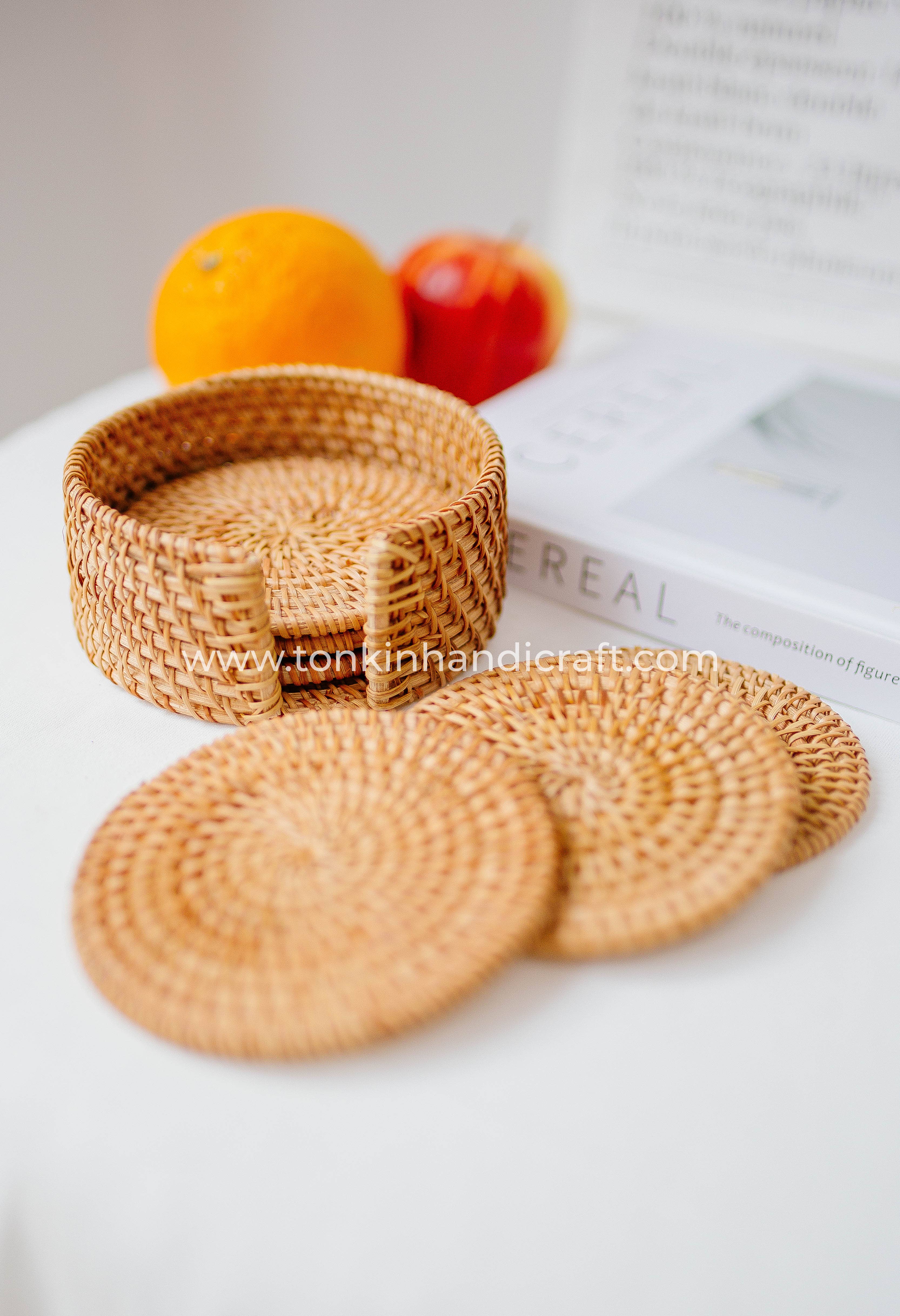 Tonkin Handicraft - Wholesale Coasters - Set of 6 rattan coasters13
