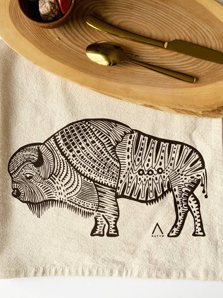 Pano de Chá Biológico Bison Castanho - 20x24 por atacado de HAVYN