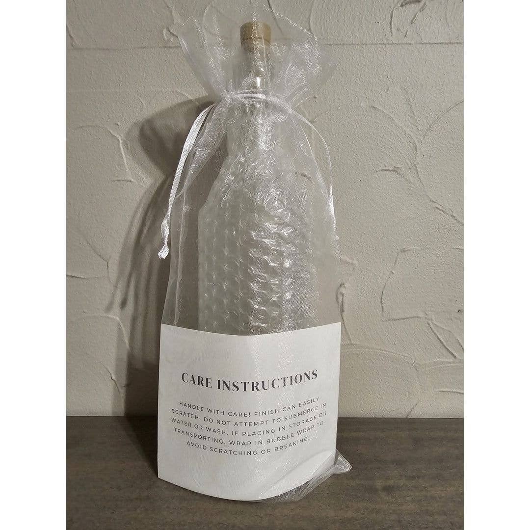 Firefly Home Designs - Wholesale Decorative Tabletop Object - Memorial Wine Bottle Light, Bereavement Gift, Remembrance9