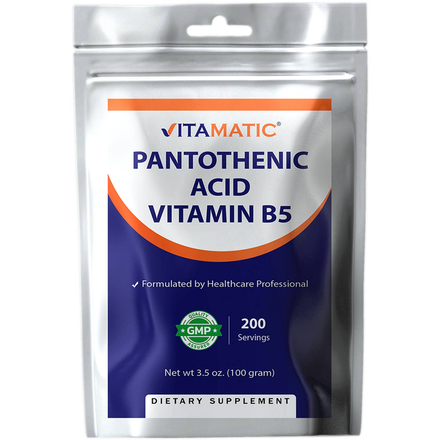 Vitamatic – Engroshandel Kosttilskud og vitaminer – Vitamatisk | Pantothensyre vitamin B5 | 500 mg pr. Portion0