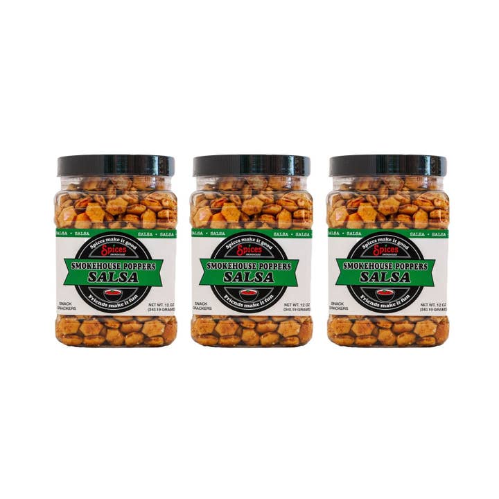 Smokehouse Crackers - Wholesale Crackers - Smokehouse Poppers 3ct "Tester" 12 oz Jars1