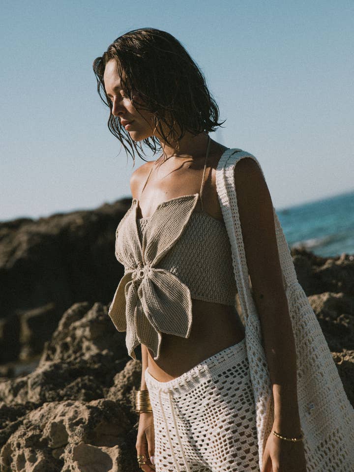 Pantalon long en dentelle crochetée Oli pour la vente par BRAVE_OF