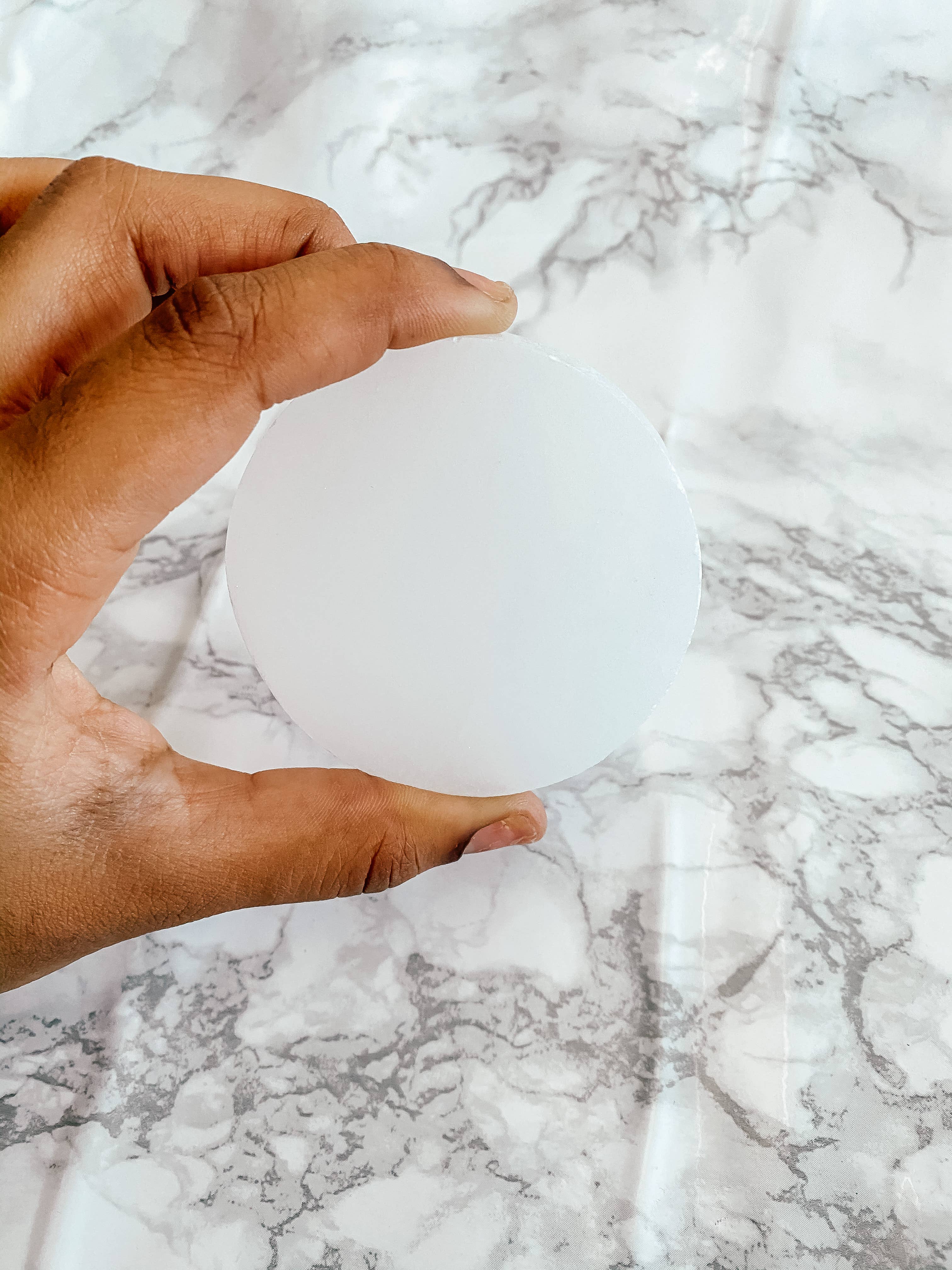 Peach and Pixie - Wholesale Crystal Charging Plate - Selenite Charging Plate (Circle/Square)1