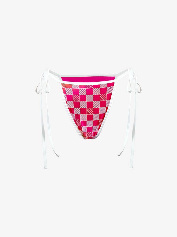GuGu Rose Checks Bikini Bottom for wholesale on Faire