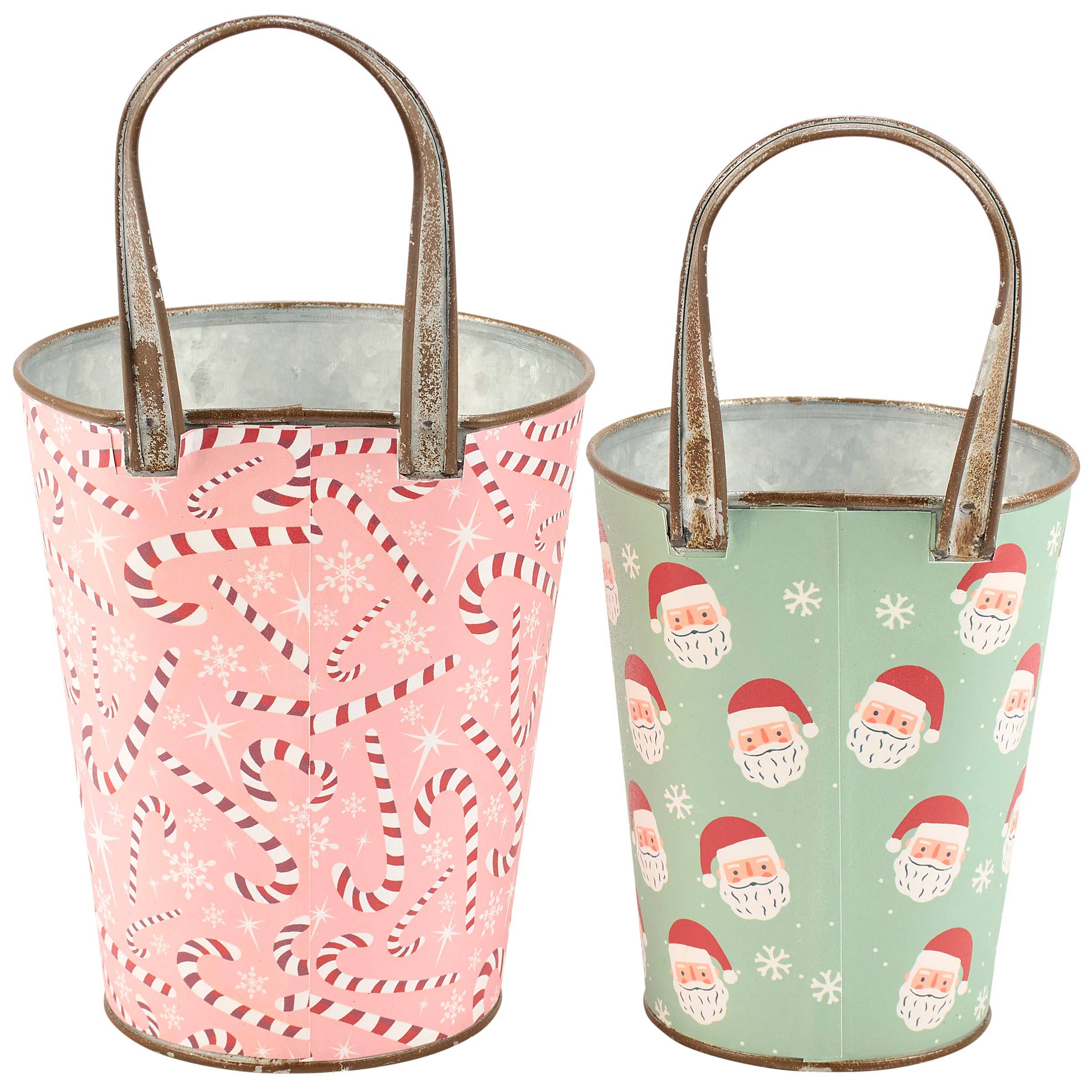 Primitives by Kathy - Wholesale Wall Accent - Candy Canes Wall Bucket Set1