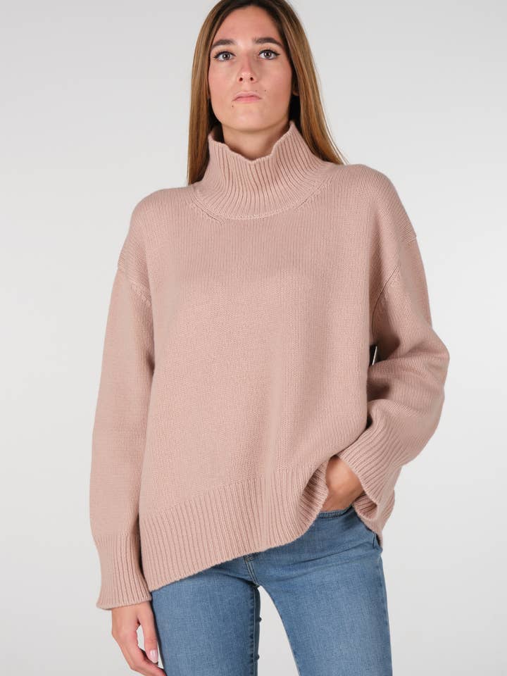 Vittoria Rollkragenpullover aus reinem Kaschmir für den Großhandel von Del Duccio