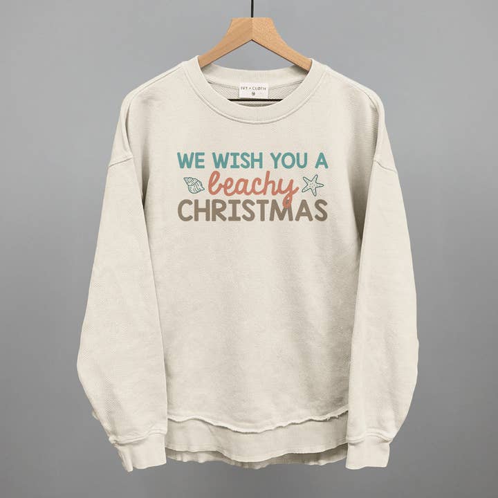 Ivy + Cloth - Wholesale Graphic Sweatshirt - Women's - We Wish You A Beachy Christmas5