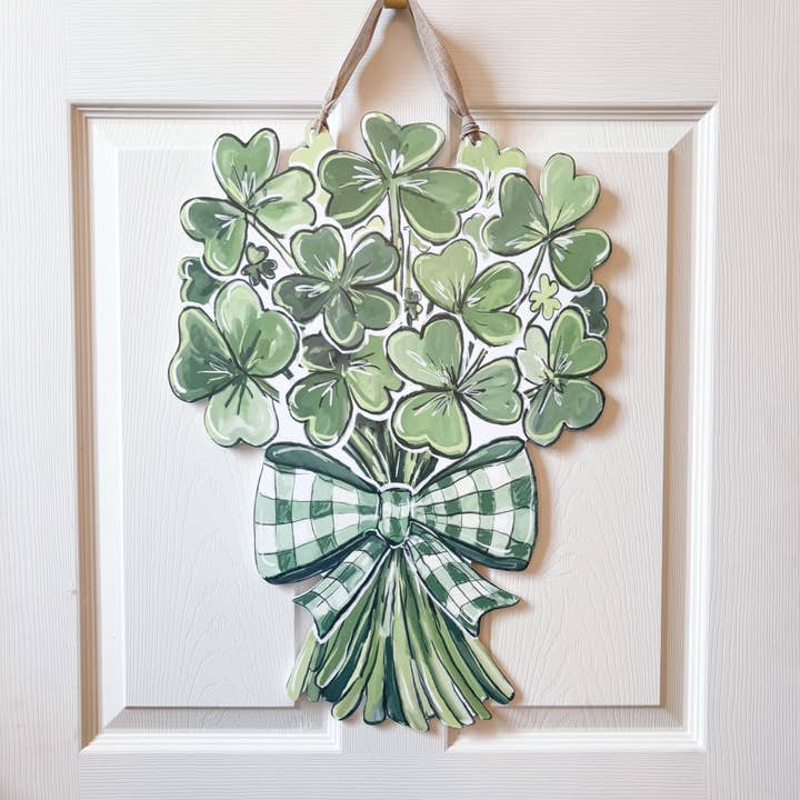 Klaverboeket Deurhanger - Gelukkige St. Patrick's Dag Decoratie voor wholesale door Home Malone