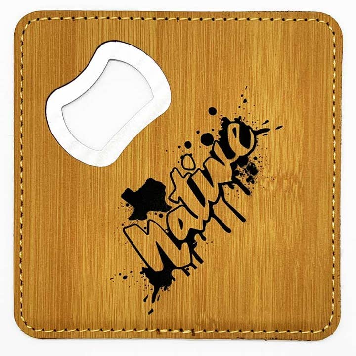 Texas Native Bottle Opener Coaster for wholesale by Gusto Graphic Tees