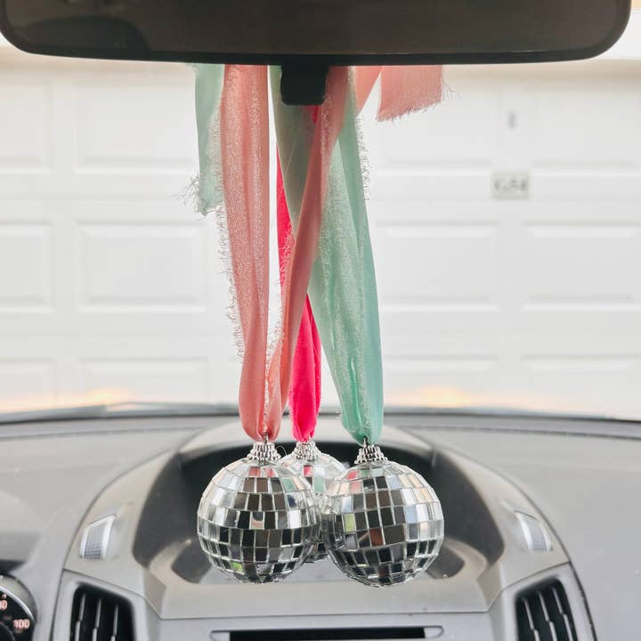 Bizzz Designs - Wholesale Car Decorative Charm - Women's - Chiffon Ribbon Disco Car Charm | Car Charm | Disco Cowgirl0