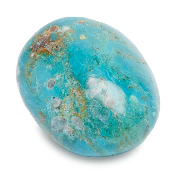 KARMA YOGA SHOP – wholesale Andlig sten/kristall – Krysokolla ”Feminin och kommunikation” rullad sten0