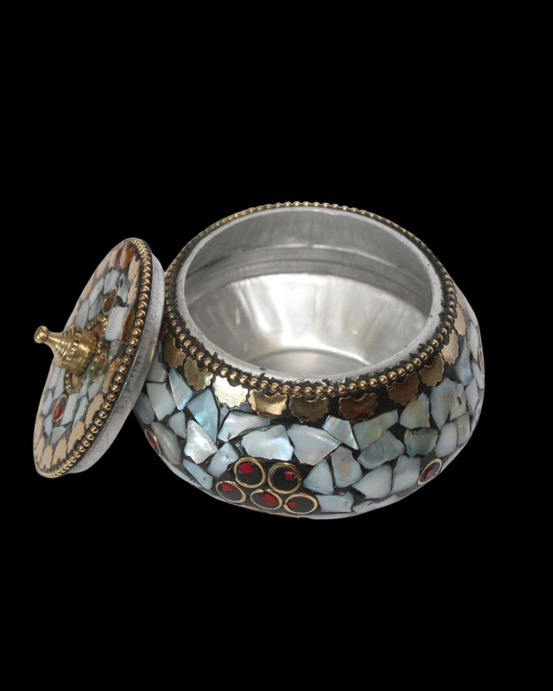 Tika - Wholesale Decorative Box - Mosaic Gem Boxes- Flat Lid (6 pack)2