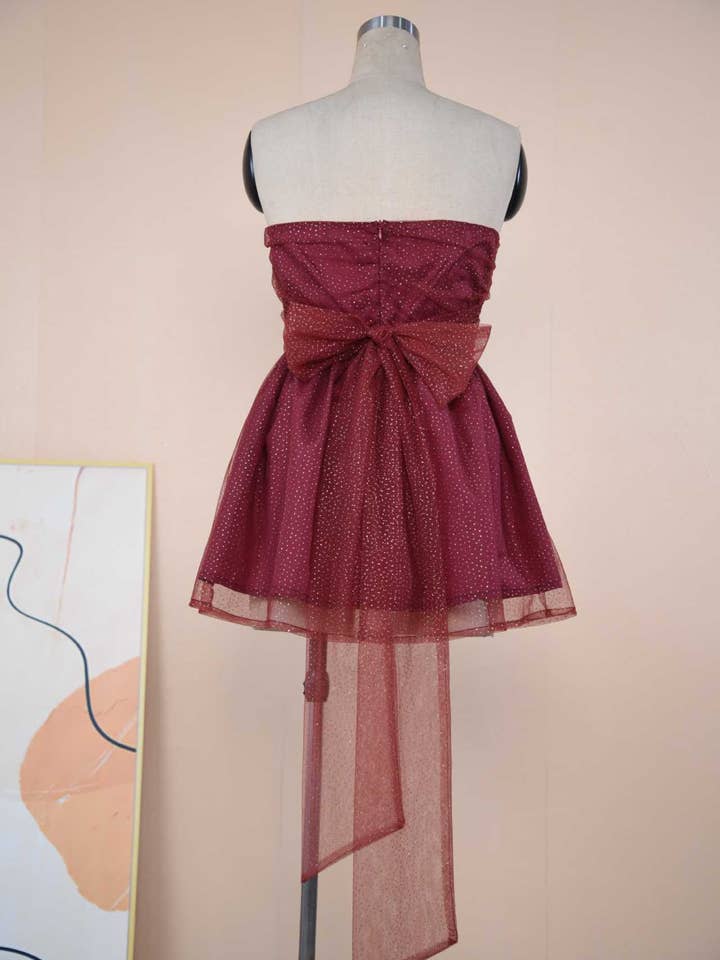 Sanyao Fashion - Wholesale Dress - Women's - SF11 Elegant One-Shoulder Tube Top Tutu Skirt Backless Dress20