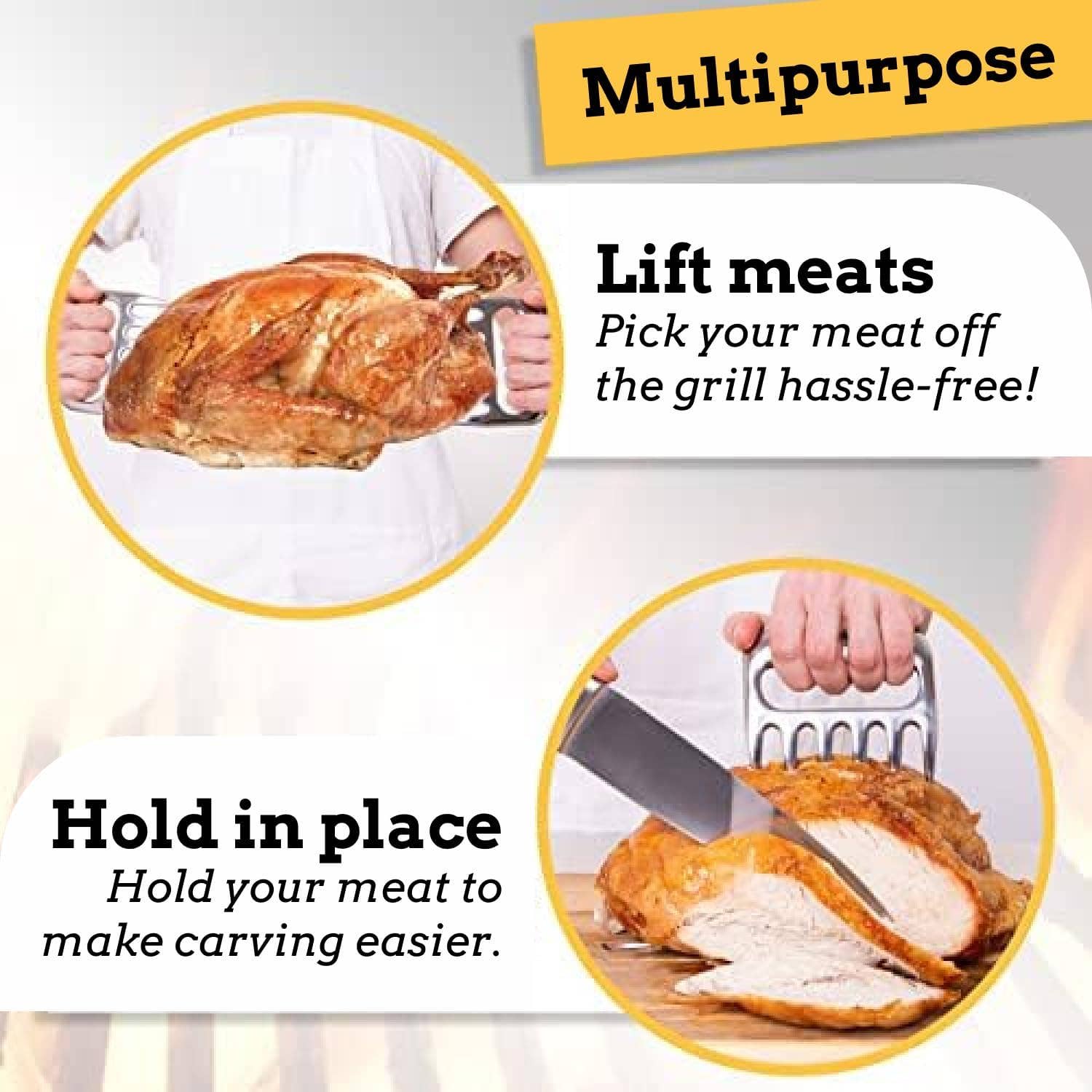 My Wholesale Warehouse - Wholesale Kitchen Tool/Gadget - Mountain Grillers Meat Claws For BBQ & Home - Stainless Steel - 1 Pair2