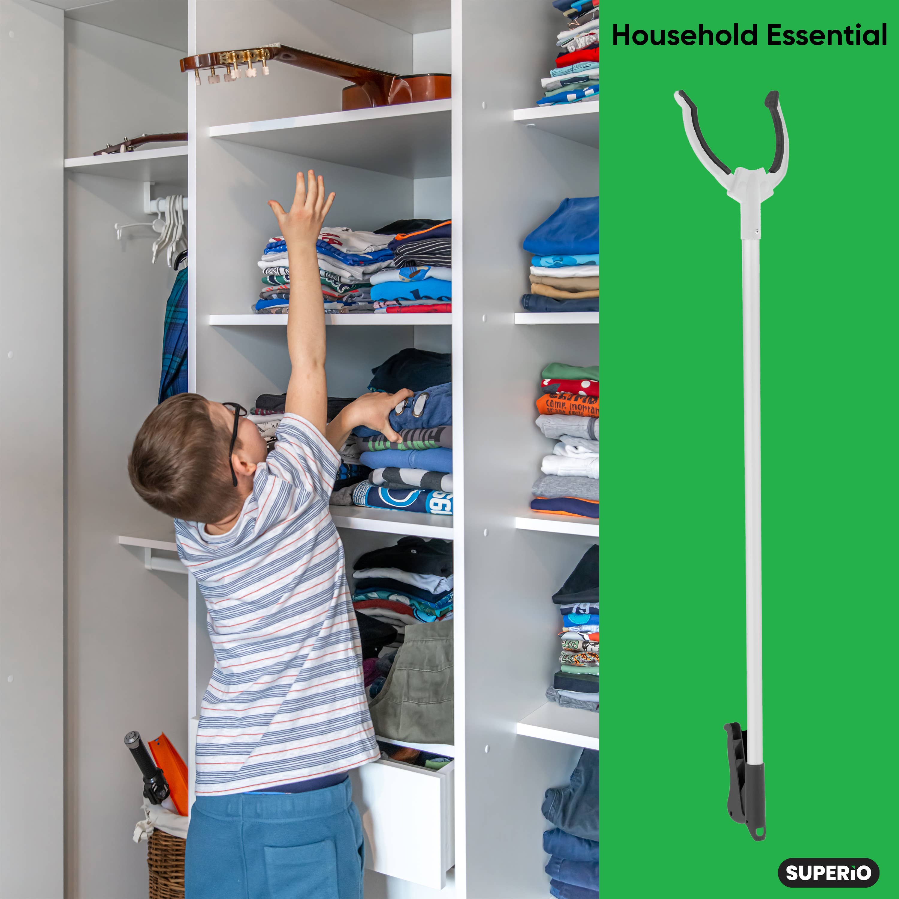 Superio Brand - Wholesale Garden Tool - Grabber Reacher Tool,  Ideal for Elderly Assistance-CS4