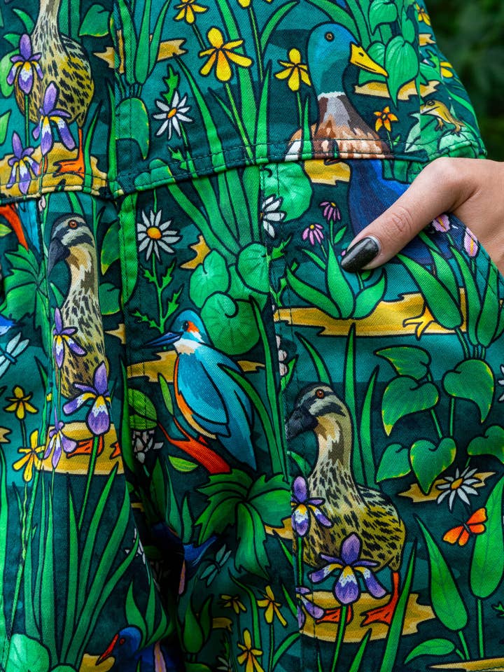 Rebel Romance - Vente Salopette – unisexe - Rebelle Romance Étang Oiseaux Étirement Salopettes7