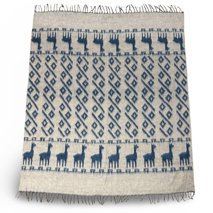 Sanyork Fair Trade - Wholesale Throw Blanket - Brushed Alpaca Solid Color Blanket - Blue Alpaca