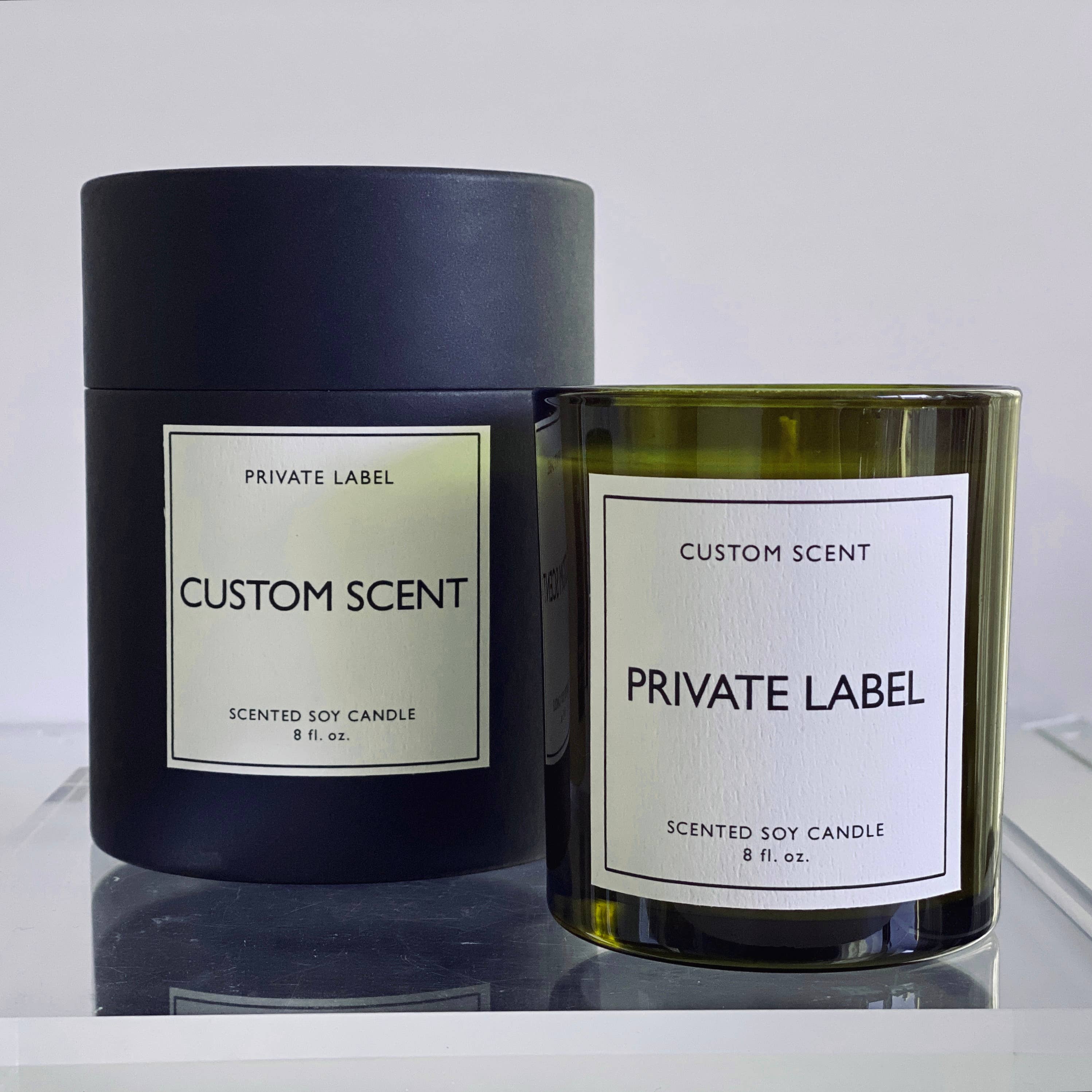 Atelier 880 - Wholesale Jar/Filled Candle - Custom Candles Apothecary Green Glass Gift Box Private Label2