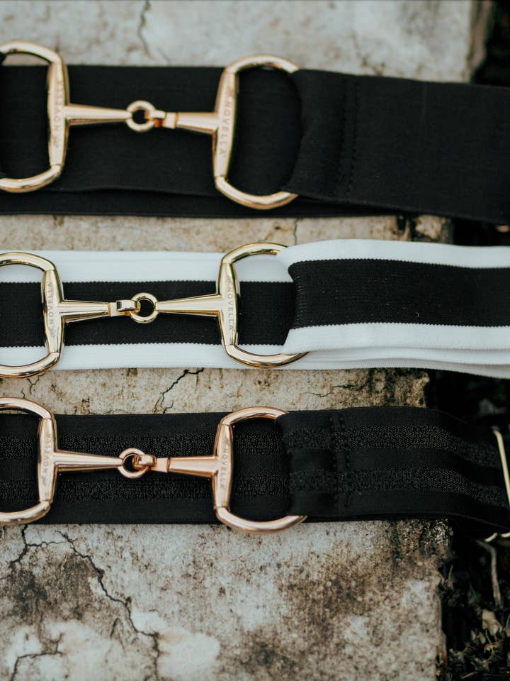 The Novella Snaffle Belts in Black. for wholesale by Novella Equestrian