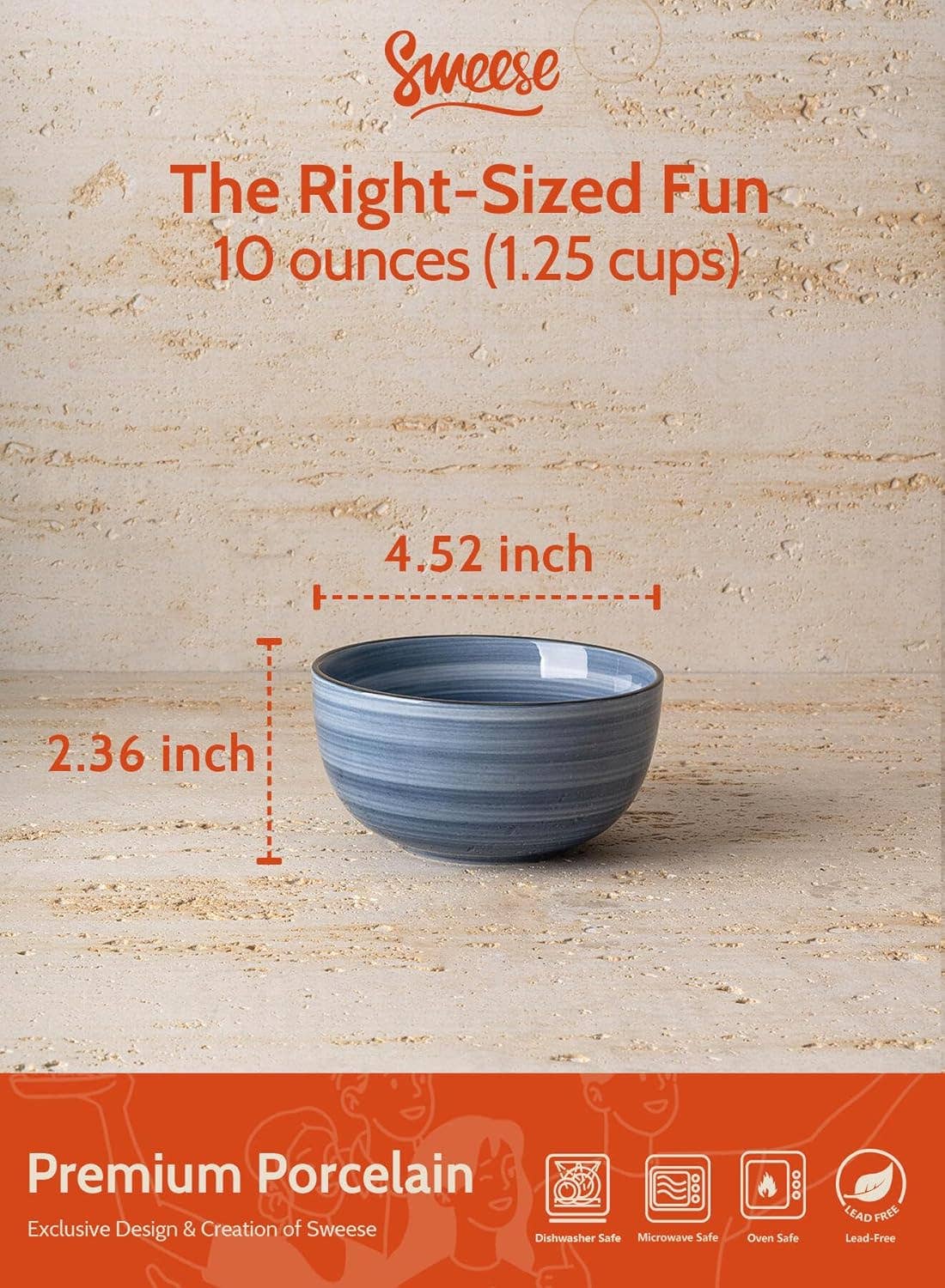 Sweese - Wholesale Bowl - 10 Ounce Gradient Bowls, Set of 63