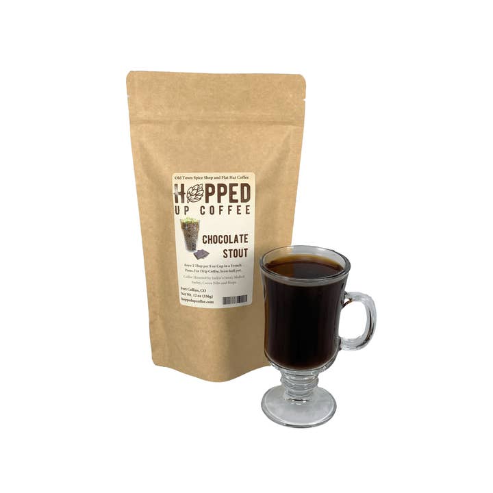 Old Town Spice Shop - Wholesale Ground Coffee - Hopped Up Coffee Chocolate Stout, Beer Infused Hop Coffee