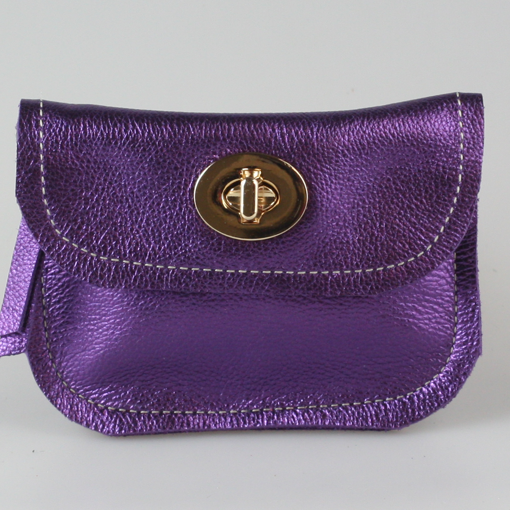 Zina Kao Exclusives - Wholesale Wallet - Women's - The Turnlock Metallic Leather Wallets: 3 sizes!8