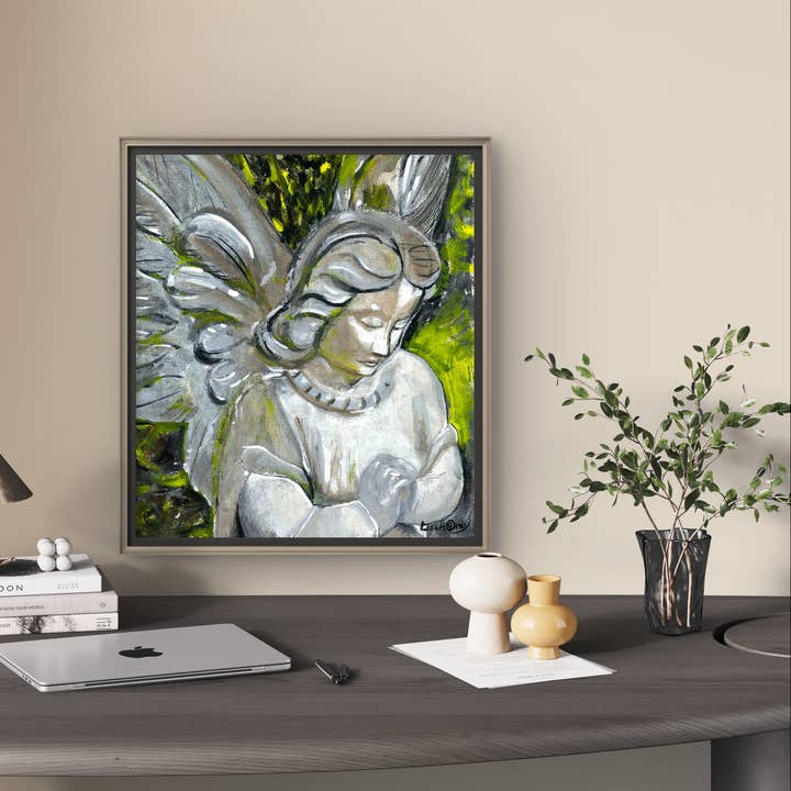House Candy Wall Art | Lisa Alex Gray – wholesale Art print – Angel in Prayer – Tranquil Spiritual Wall Art Print 6