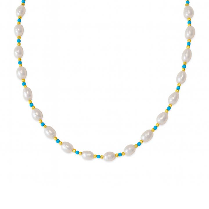 Colar de Contas CO88 Pérolas e Contas de Turquesa Ipg por atacado de CO88 Collection