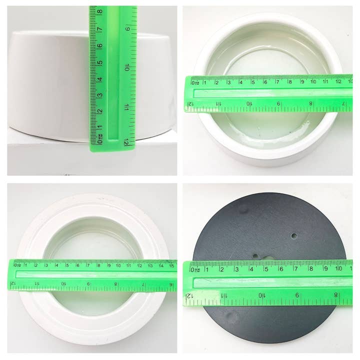 Schneekugelhaus - Wholesale DIY Craft Kit - 150mm DIY snow globe set white with porcelain base3