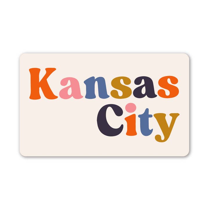 Kleurrijke sticker van Kansas City voor wholesale door Ampersand Design Studio